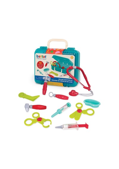 Battat Deluxe Çocuk Doktor Çantası, 11 Parça, Ateş Termometresi, Şırınga, Stetoskop, Refleks Çekici Ve Daha Fazlası, 3 Yaşından İtibaren Oyuncak Battat Deluxe Çocuk Doktor Çantası, 11 Parça, Ateş Termometresi, Şırınga, Stetoskop, Refleks Çekici Ve Daha Fazlası, 3 Yaşından İtibaren Oyuncak