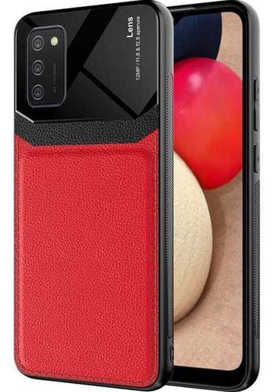 Samsung Uyumlu Galaxy A02s Kılıf Zore Emiks Kapak Kırmızı