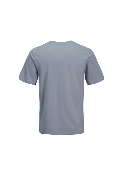 Jack & Jones Jorcatskılls Front Baskılı Erkek Tişört Bisiklet Yaka Kısa Kollu Koyu Gri
