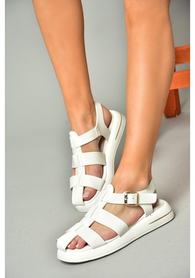 Fox Shoes S518106009 Beyaz Kadın Sandalet Beyaz