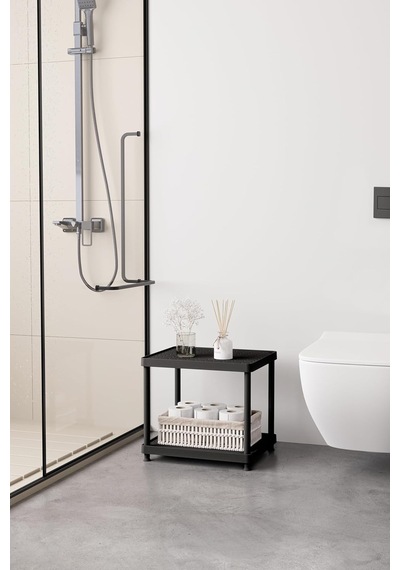 2 Katlı 33x40 Ekstra Geniş Düzenleyici Mutfak Ve Banyo Rafı Sehpa Genel