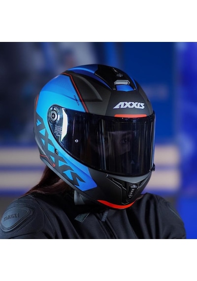 Motosiklet Full Face Draken S Mat Mavi E7 V.2 Motor Kaskı Çok Renkli