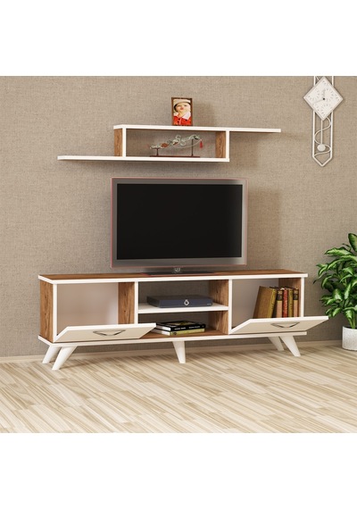Kalenderdekor1 Kalender Dekor Pruitt Tv Ünitesi Prt02 Atlantikçam-Beyaz
