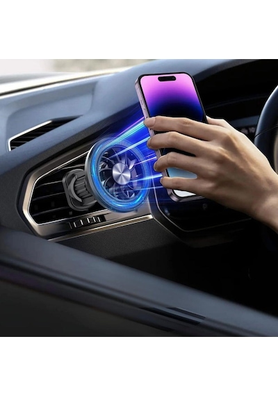 Havalandırma Montajlı Ayarlanabilir Manyetik Araç İçi 360 Telefon Tutucu-1334 Siyah