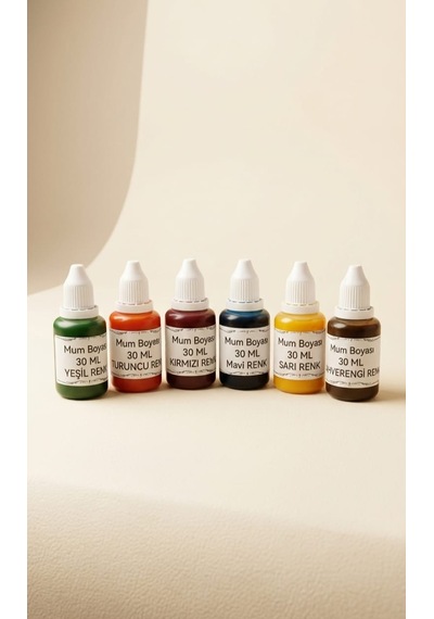 6 X 30 Ml Sıvı Mum Boyası Çok Renkli