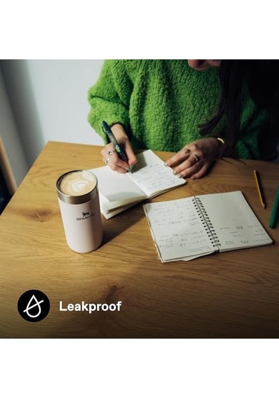 Stanley The Aerolight Transit Mug Termos Bardak, 0.35 Litre, Pembe Kuvars 2.0 Rose Quartz Açık Kahverengi