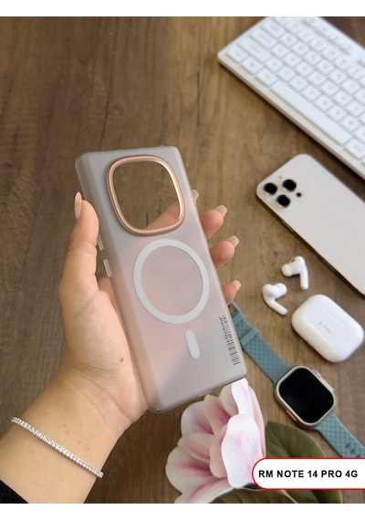 Redmi Note 14 Pro 4g Magsafe Uyumlu Mat Sert Klein Kılıf Gri