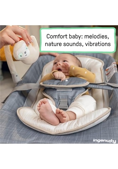 Ingenuity Happy Belly Baby Zıpzıp Koltuk Ve Salıncak, Göbek Masajı Ve Titreşim, Huzursuzluğu Yatıştırmaya Ve Rahatlatmaya Yardımcı Olur, Müzik, Pelüş Tembel Hayvan Oyuncağı, 0-6 Ay, Gri, Parker Açık Bej Ingenuity Happy Belly Baby Zıpzıp Koltuk Ve Salıncak, Göbek Masajı Ve Titreşim, Huzursuzluğu Yatıştırmaya Ve Rahatlatmaya Yardımcı Olur, Müzik, Pelüş Tembel Hayvan Oyuncağı, 0-6 Ay, Gri, Parker Açık Bej