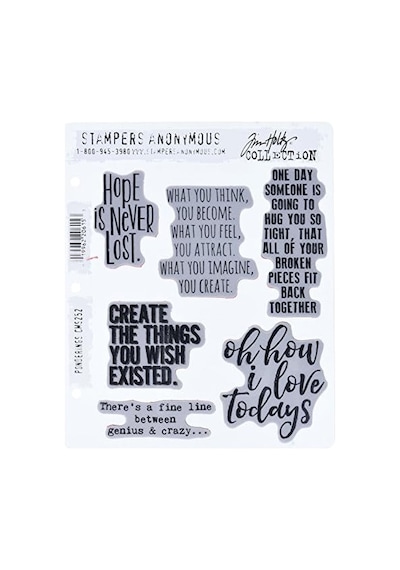 Anonim Cms252 Ponderings Tim Holtz Yapışkanlı Mühür, 17,8 X 21,6 Cm, Şeffaf