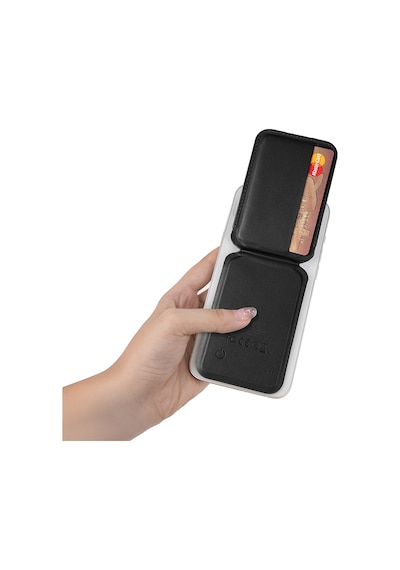 Wiwu Mw-007p Magnetik Standlı Kartlık Kablosuz Şarj Findmy Ve Find Hub Özellikli Mag Wallet Siyah
