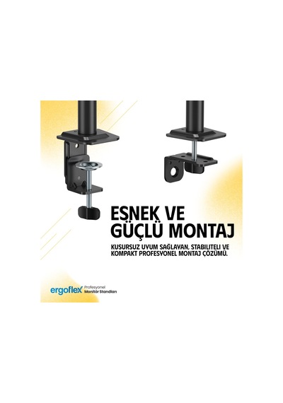 A74l Çift Kol Profosyonel 17"-32" Monitör Tutucu Ve Laptop Standı