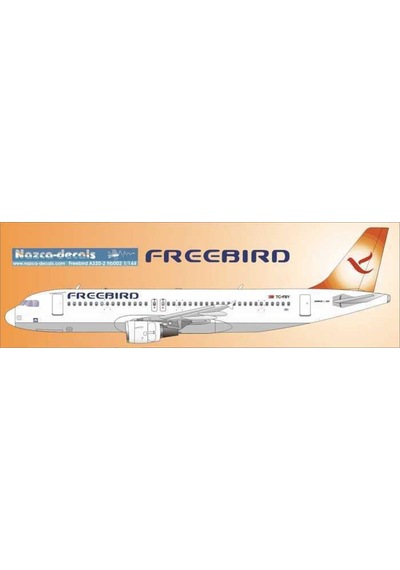 Nazca Decals Frb003 1/144 Ölçek, Freebird Decal-new Scheme Orange Tail