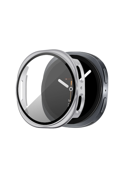 Novstrap Samsung Galaxy Watch 9 40mm İle Uyumlu Kılıf Sert Pc Kasa Ve Cam Ekran Koruyucu 360 Tam Koruma