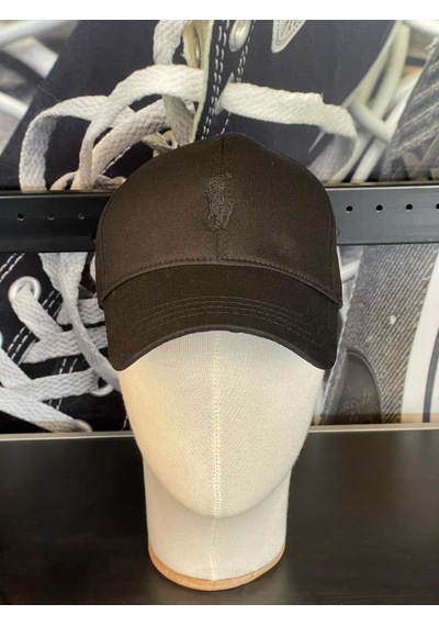 Hamze Polo Nakışlı Gabardin Kumaş Unisex Cap Şapka Siyah - Siyah