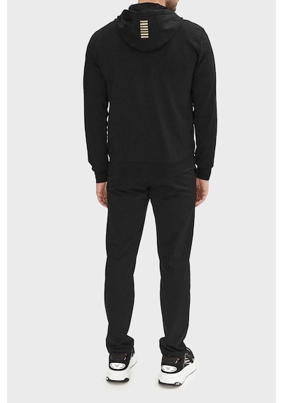 Ea7 Logolu Regular Fit Fermuarlı Kapüşonlu Erkek Eşofman Takımı Eşofman Takımı 8npv62 Pjvrz 0208 Siyah