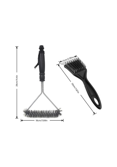 Homestarry Mangal Temizleyici, 2 Paket Metal Mangal Izgara Temizleme Fırçası Ve Kazıyıcı. Mangal Mutfak Temizliği