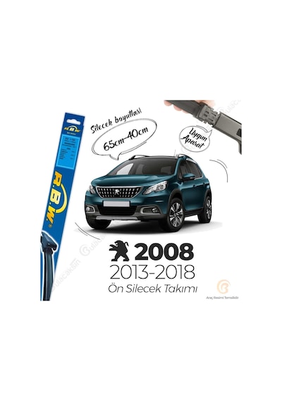 Peugeot 2008 Muz Silecek Takımı (2013-2017) RBW Peugeot 2008 Muz Silecek Takımı (2013-2017) RBW