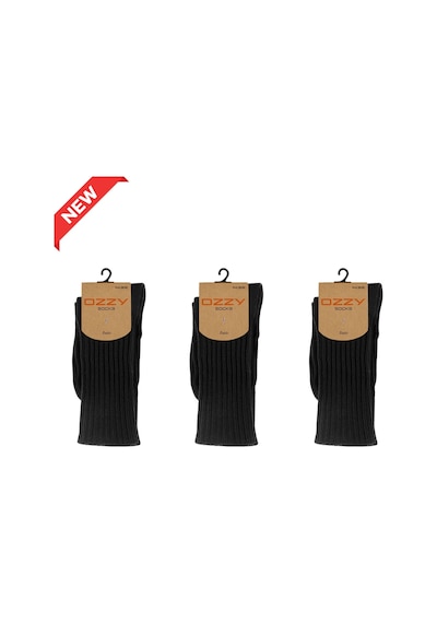 Ozzy Socks 3 Lü Kışlık Kadın Yünlü Uyku Çorabı Soft Touch Siyah Renk Isı Tutucu Çorap Siyah