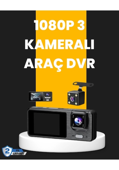 Çok Açılı Araç İçi Dvr Ön İç Arka Kamera, Döngü Video Kaydı 48631065