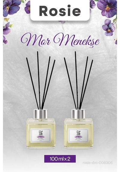 Rosie 2 Adet Mor Menekşe Çubuklu Oda Kokusu 100 Ml Fresh