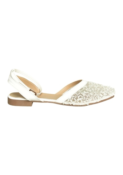 Fox Shoes U726544115 Beyaz File Kadın Babet Beyaz-file
