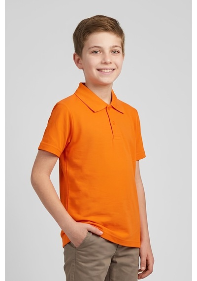 Modanino Erkek Çocuk %100 Pamuk Ve Okul Tarz T-shirt 4-16 Yaş 12790mrt Turuncu