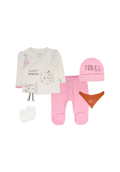 Tongs Baby Sweet Monsters 5'Li Zıbın Takım 0-3 Ay Hastane Çıkışı Çok Renkli