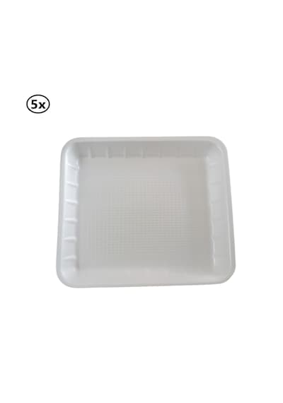 Erze 8c Kullan-at Köpük Tabak 30x26 Cm X 5 Adet Beyaz