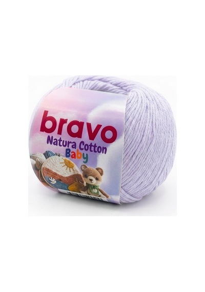 Natura Cotton Baby Lila 505 %100 Pamuk Örgü İpi 50 Gr 130 Mt