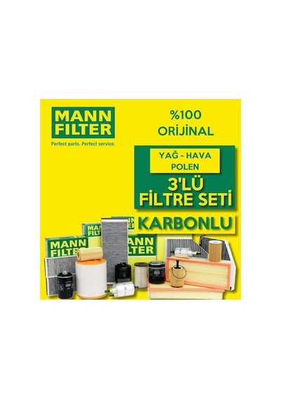 Mann-filter Mercedes B Serisi B150 W245 Filtre Bakım Seti 2005-2011 3kp