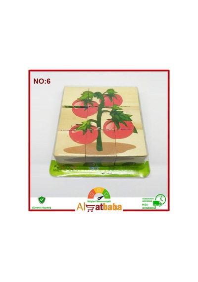 Ahşap 9 Parça Yapboz Küp Puzzle No 1