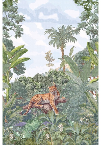 Ağaçta Dinlenen Leopar Poster Duvar Kağıdı Renkli