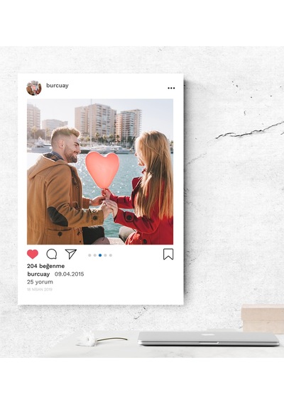 Kişiye Özel Instagram Kanvas Tablo 50X70