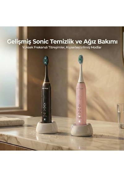 Ntl-tb-01eb Otomatik, Şarjlı Sonik Diş Fırçası, Siyah, 60 Hareketli Başlık