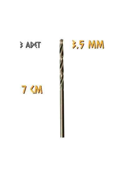 Kupa Tyson Metal Ahşap Delici Hss Matkap Ucu 3.5 Mm. - 3 Adet