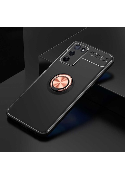 Oppo A55 5G Kılıf Zore Ravel Yüzüklü Silikon Kılıf