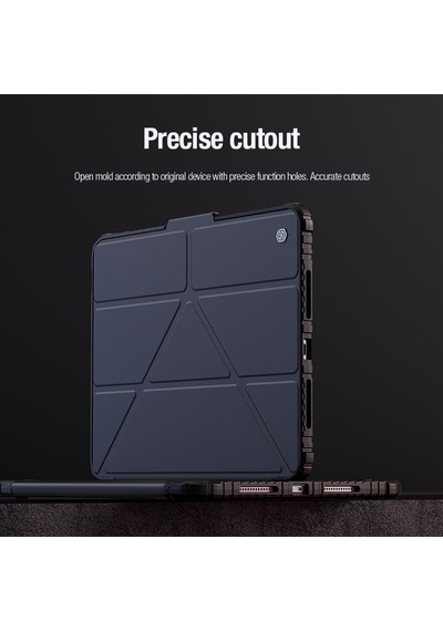 Nillkin Apple Uyumlu iPad Pro 11 M4 2024 Yatay Ve Dikey Standlı Darbe Dayanıklı Tablet Kılıfı Kapaklı Kılıf