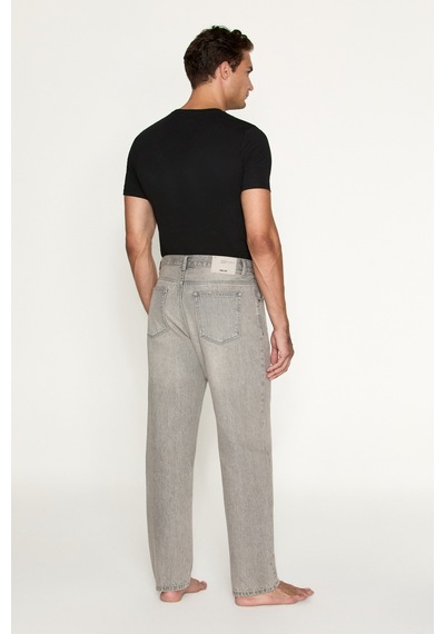 Grımelange Grimelange Carpe Erkek Straight Fit Gri Jeans Gri - Haki