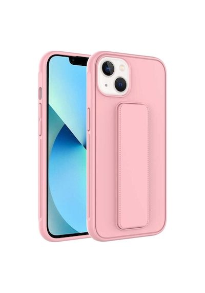 Apple Uyumlu iPhone 13 Kılıf Zore Qstand Kapak Pembe