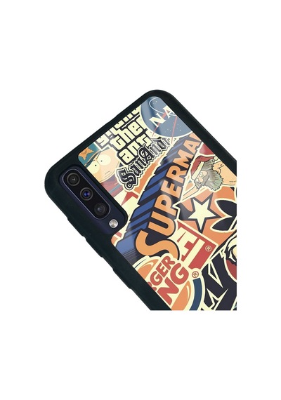 Samsung Uyumlu A5uyumlu Retro Marka Tasarımlı Glossy Telefon Kılıfı Siyah