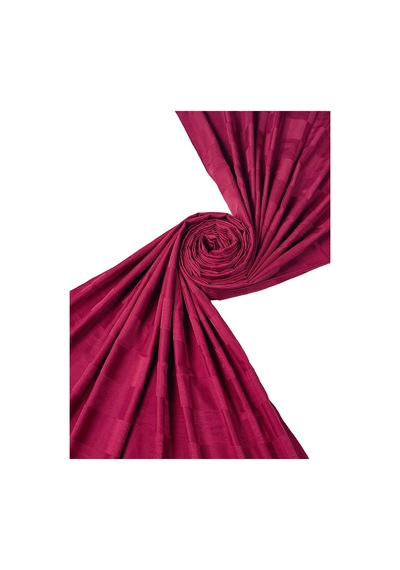 Mim Eşarp Emproyal Silver Jakar Dama Desenli Şal 75x190 Cm Bordo