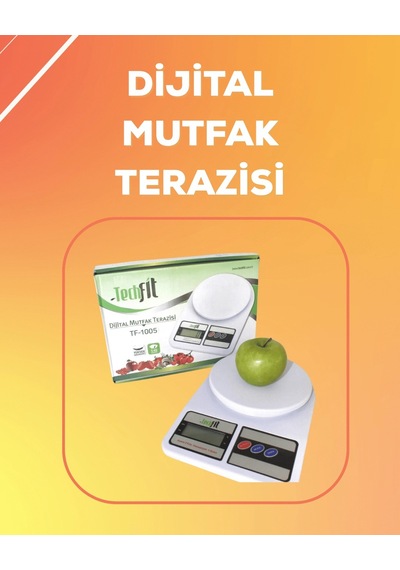 Lcd Ekranlı Yüksek Hassasiyetli Dijital Mutfak Terazisi Renkli