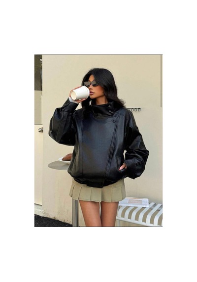 Laleli Butik Viral Oversize Kadın Deri Ceket Yüksek Yaka Siyah Urban Style Kadın Deri Ceket Siyah&blackest Siyah&Blackest Laleli Butik Viral Oversize Kadın Deri Ceket Yüksek Yaka Siyah Urban Style Kadın Deri Ceket Siyah&blackest Siyah&Blackest