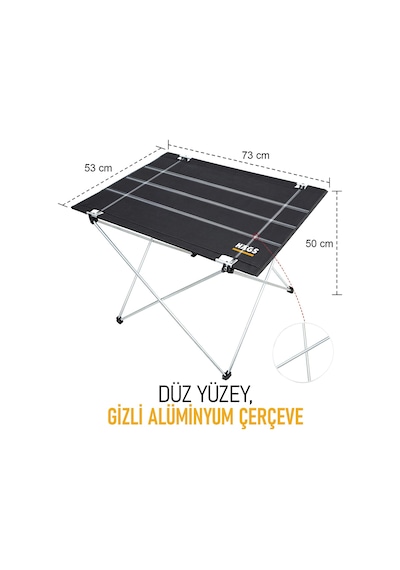 Haegs Ultralight Katlanır Büyük Kamp Masası Mavi