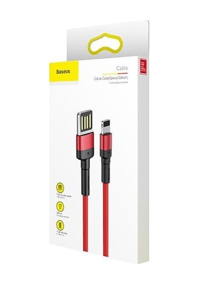 Baseus CALKLF-G09 Cafule 2.4 A Lightning 1 Metre Şarj Kablosu Kırmızı