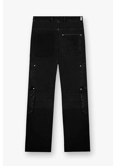 Represent R3 Workshop Denim: Black Baggy Fit Jeans İle Şıklığı Keşfedin - 100% Pamuk Siyah