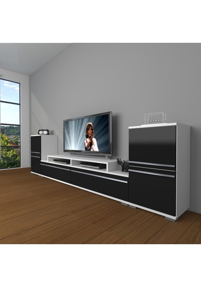 Decoraktiv Ekoflex On2 Mdf Tv Ünitesi Tv Sehpası Beyaz - Siyah