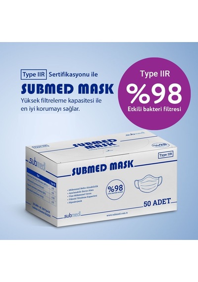 Submed Cerrahi Maske 50'li