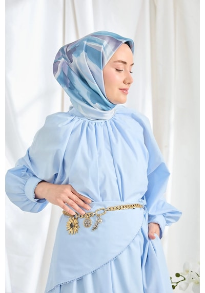 Silk Home %100 Twill İpek Eşarp S545 Bebe Mavisi