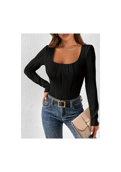 Fashion's Siyah Elastanlı Polyester Pluz Yuksek Bel Uzun Kollu Yuvarlak Yaka Klasik Kesim Örme Kumaş Siyah Fashion's Siyah Elastanlı Polyester Pluz Yuksek Bel Uzun Kollu Yuvarlak Yaka Klasik Kesim Örme Kumaş Siyah